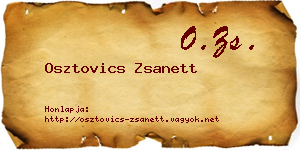 Osztovics Zsanett névjegykártya